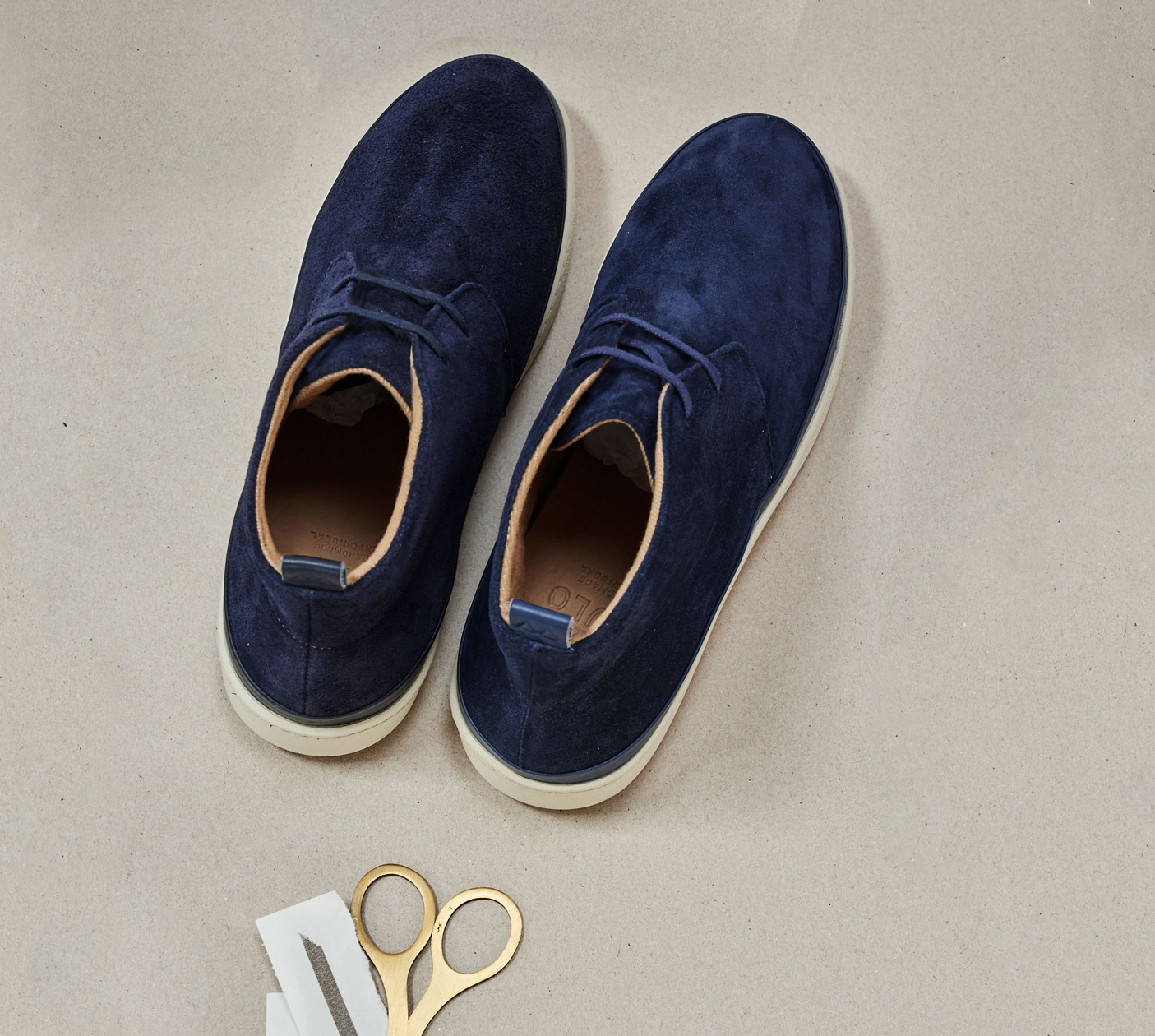 Navy Suede Mens Desert Boots