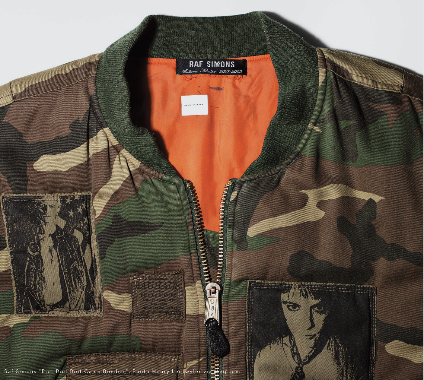 Raf Simmons Riot Riot Riot Camo Bomber