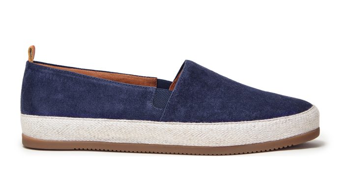 Mens Espadrilles in Navy Suede