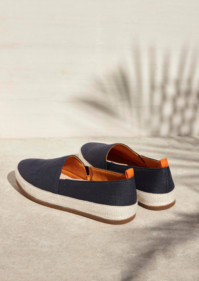 Blue Linen Men's Espadrilles