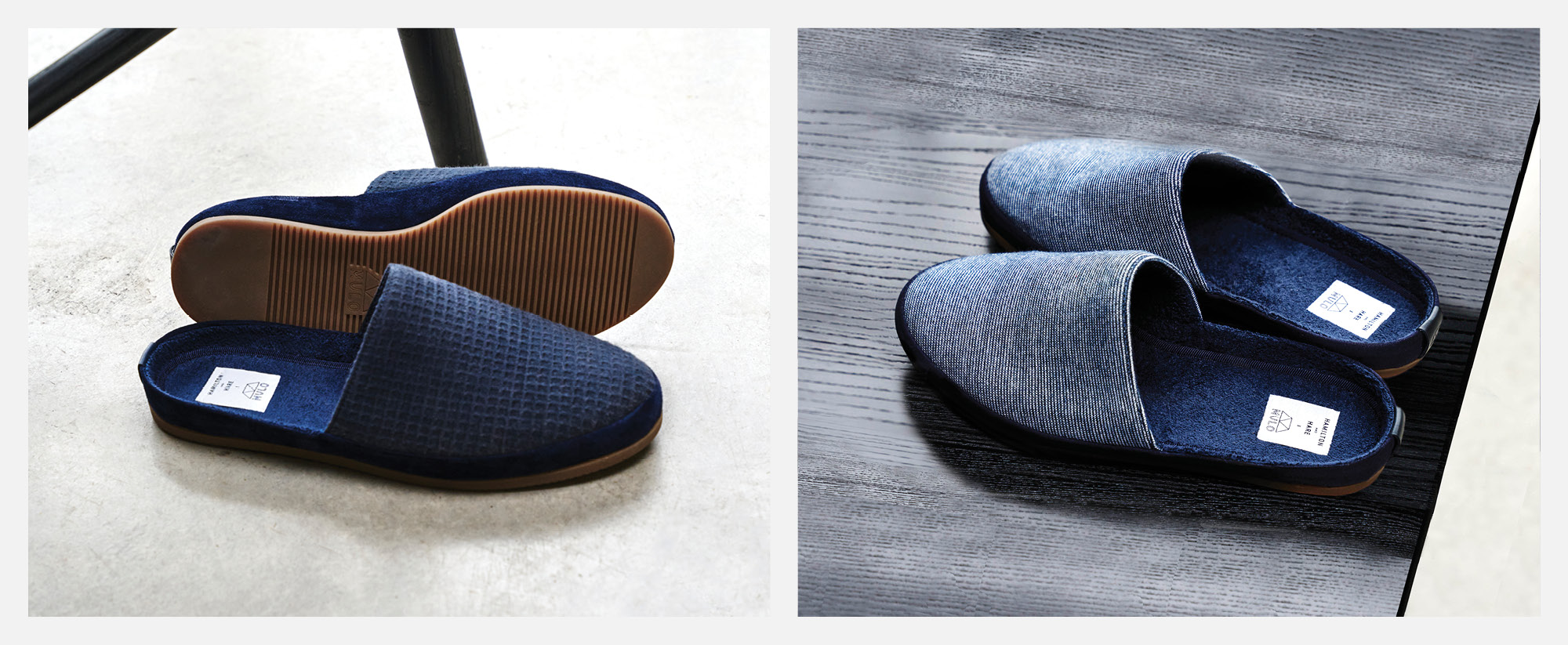 Limited Edition MULO x Hamilton and Hare - Blue Mens Slippers