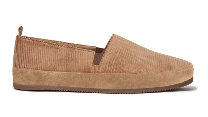 Corduroy Slippers for Men in Camel