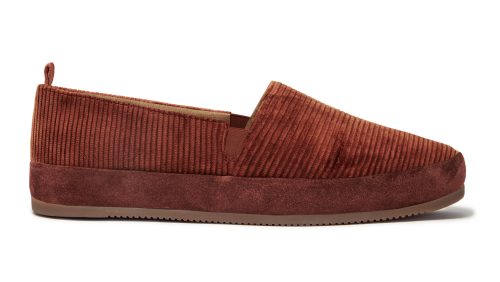 Corduroy Slippers for Men in Cognac