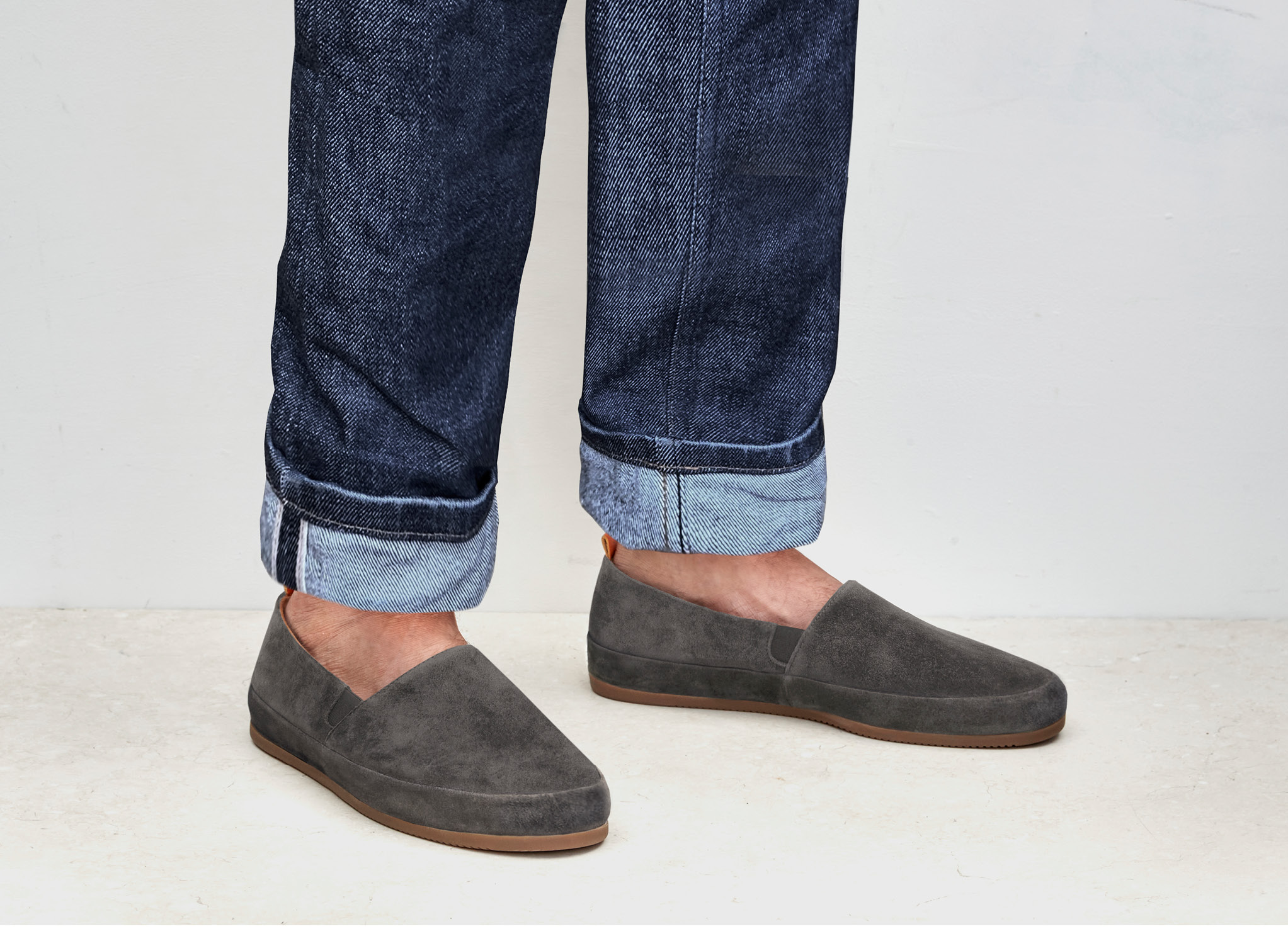 suede slip on loafers mens