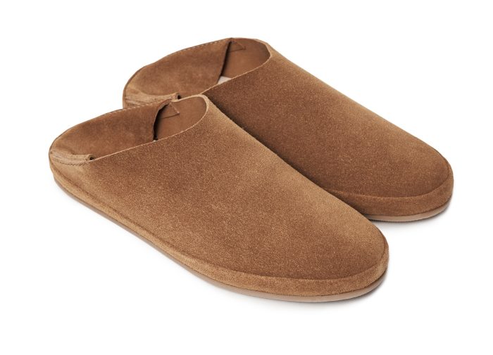 Brown Tobacco Mens Foldable Loafer in Suede