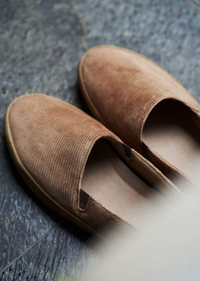 Camel Corduroy Men's Slippers