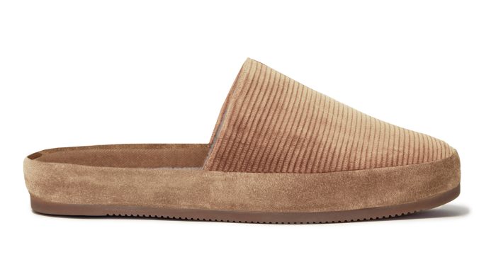 Camel Slipper for Men with Sheepskin Lining