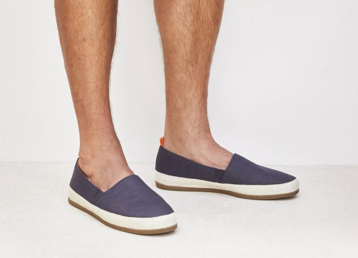 Navy Espadrilles for Men in Premium Linen