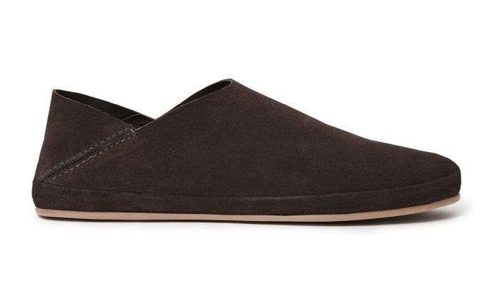 Dark Brown Foldable Mens Loafer in Suede