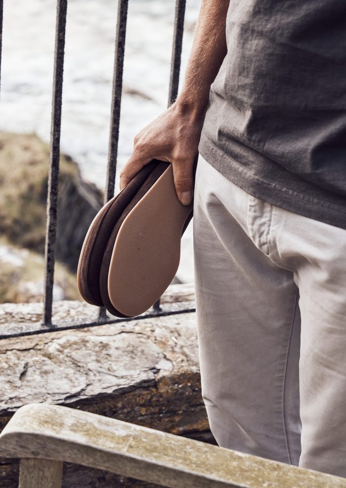 Foldable Loafers in Dark Brown Suede for Men