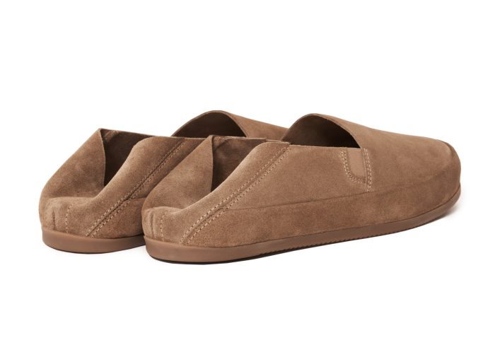 Foldable Travel Loafers in Suede Light Brown for Men