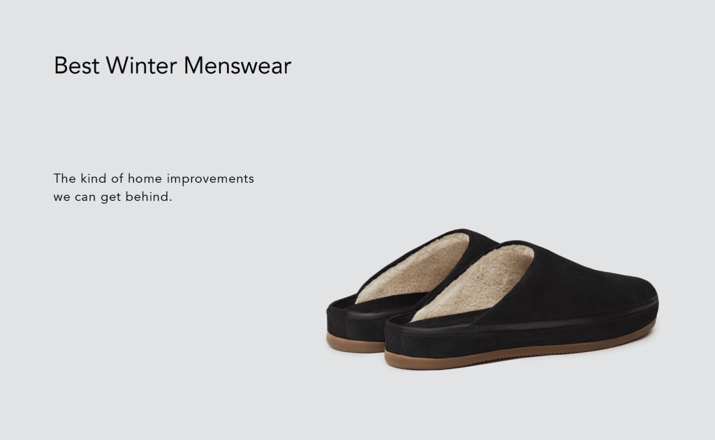 GQ - Best Winter Menswear - Men's Sheepskin Slippers