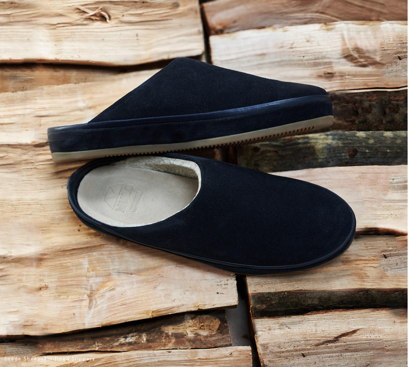 Men's Style - Suede Sheepskin Slippers for Men