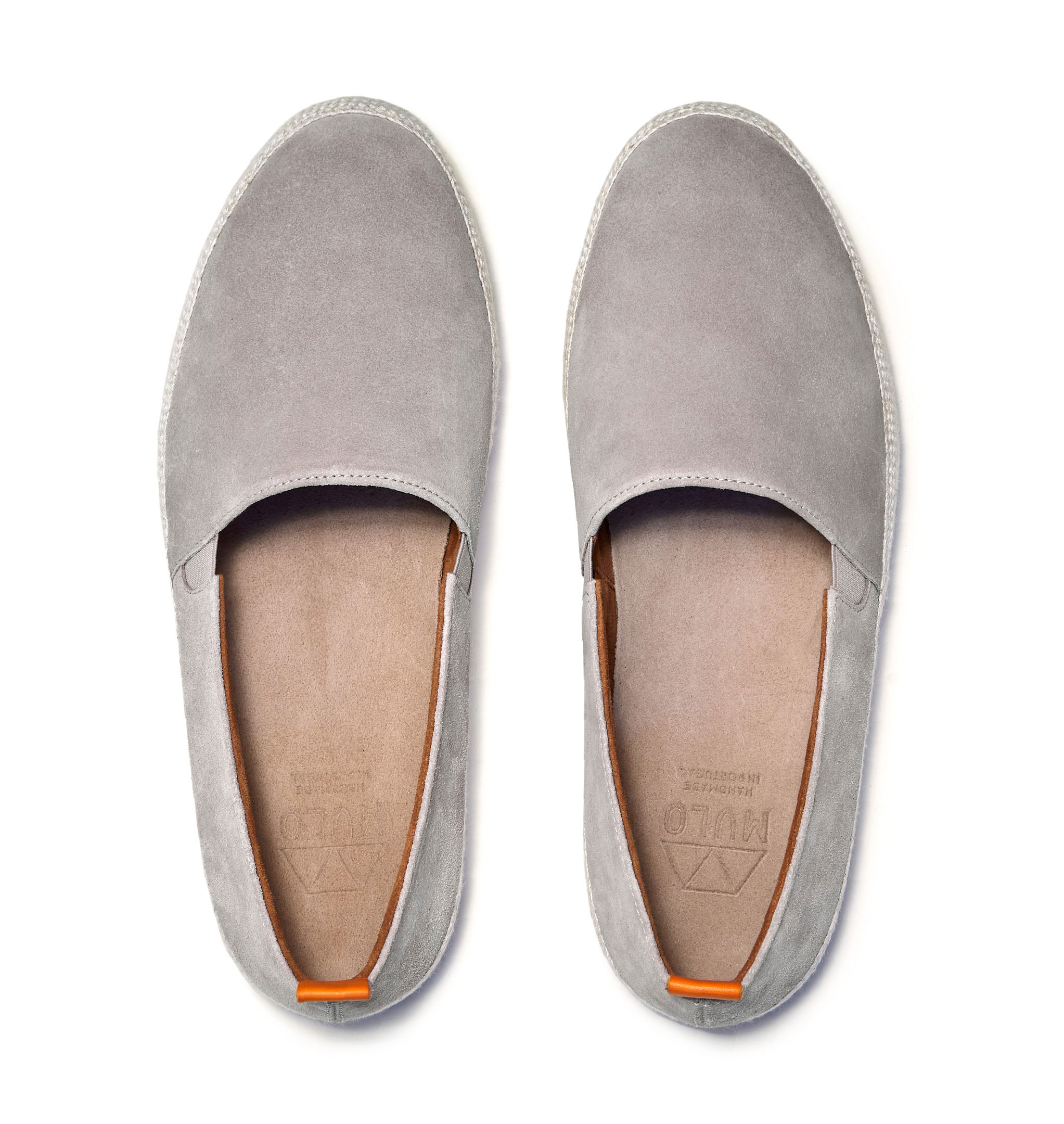 Mens Espadrilles in Grey Suede