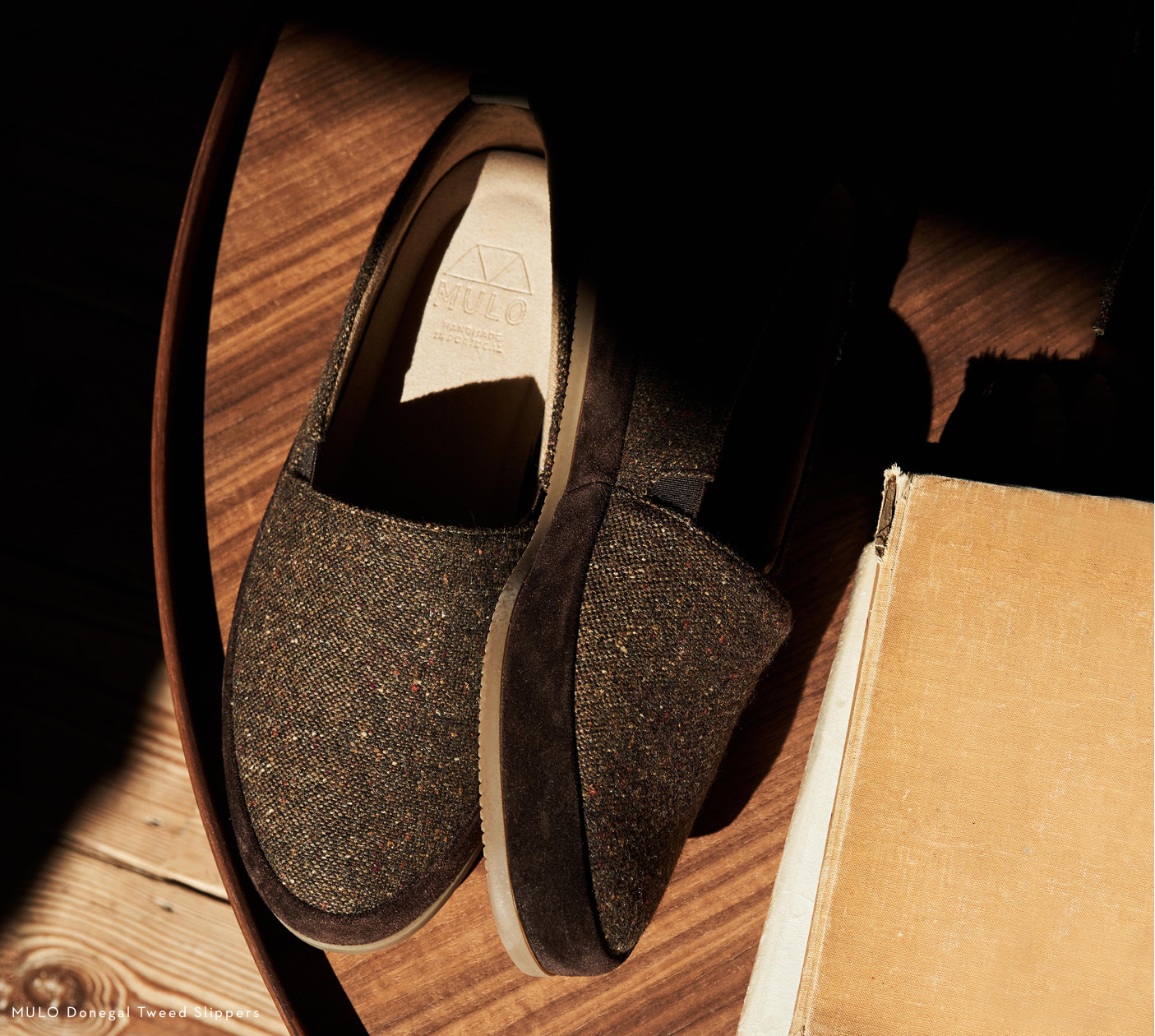 Heritage Fabrics - Donegal Tweed Slippers for Men