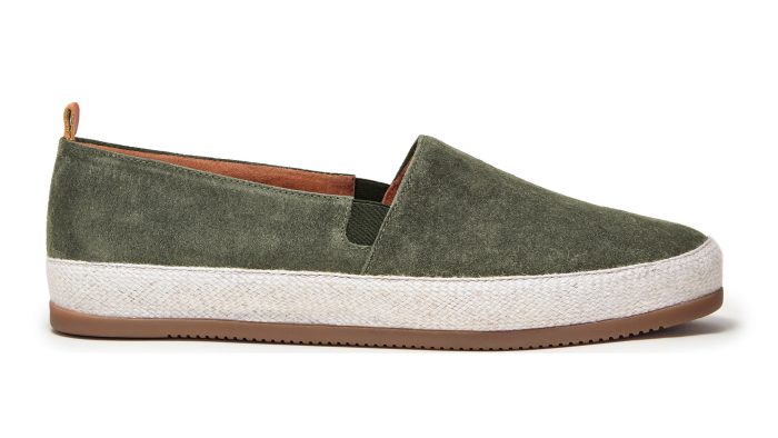 Suede Espadrilles for Men in Khaki Green | MULO shoes