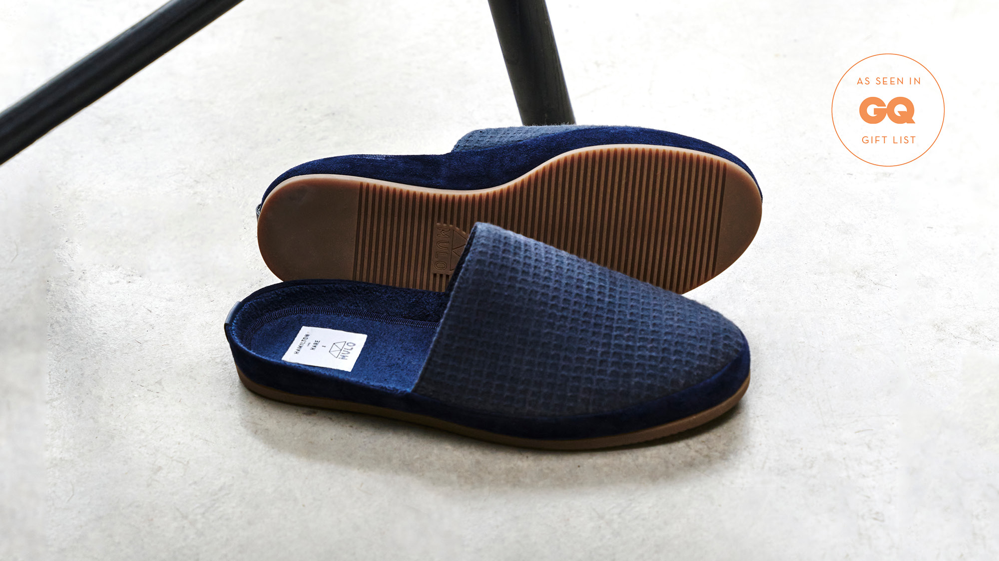 Limited Edition Mens Slippers - Backless Blue Slippers - GQ gift list