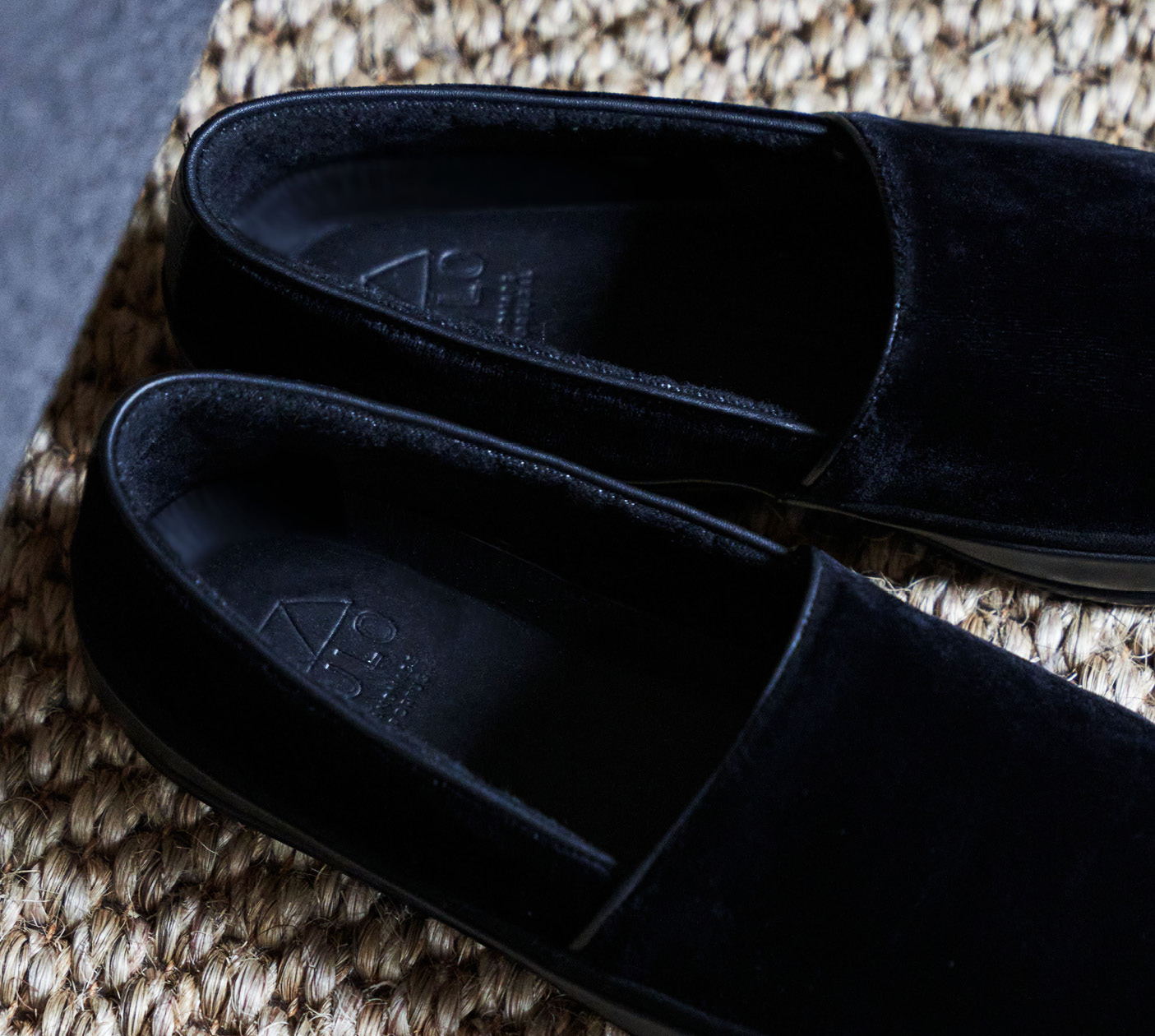 Luxury Slippers for Men - Black Velvet Evening Slippers