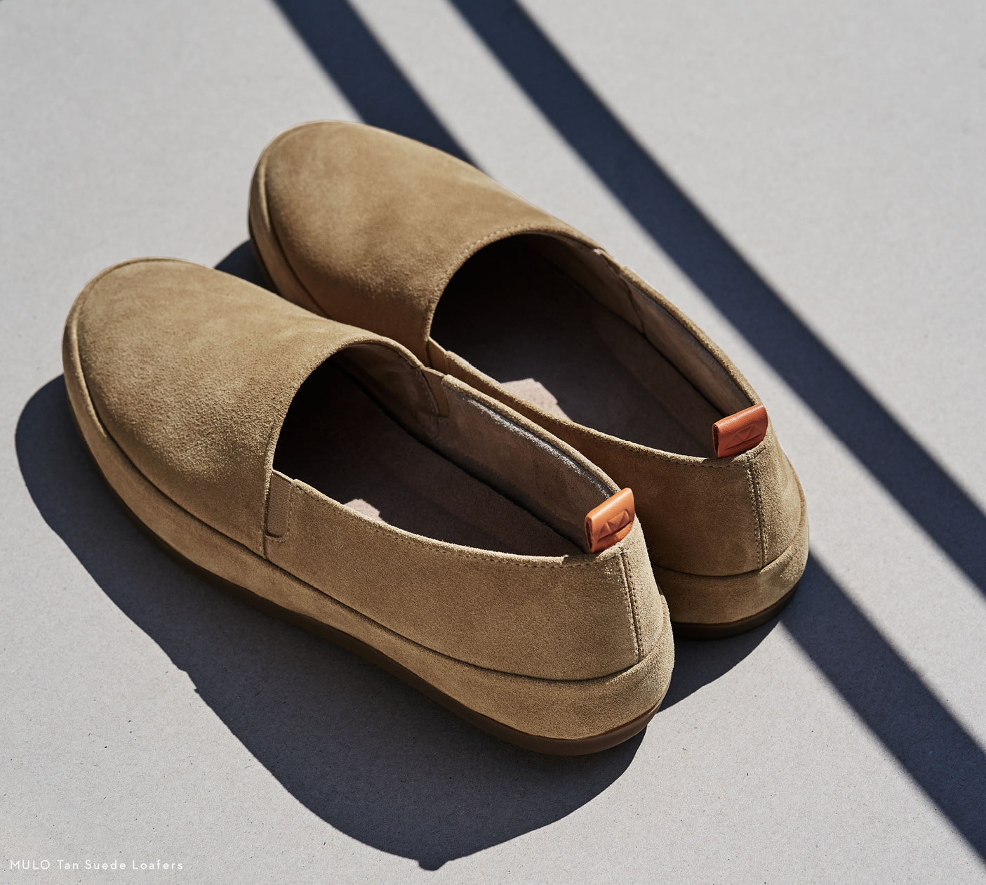 Suede Loafers in Tan by MULO