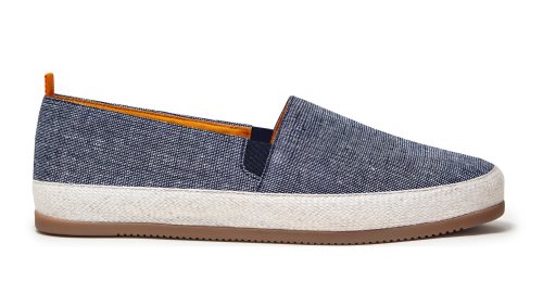 Navy Espadrilles for Men in Premium Linen