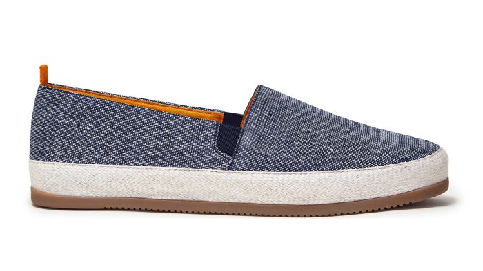 Navy Linen Espadrilles