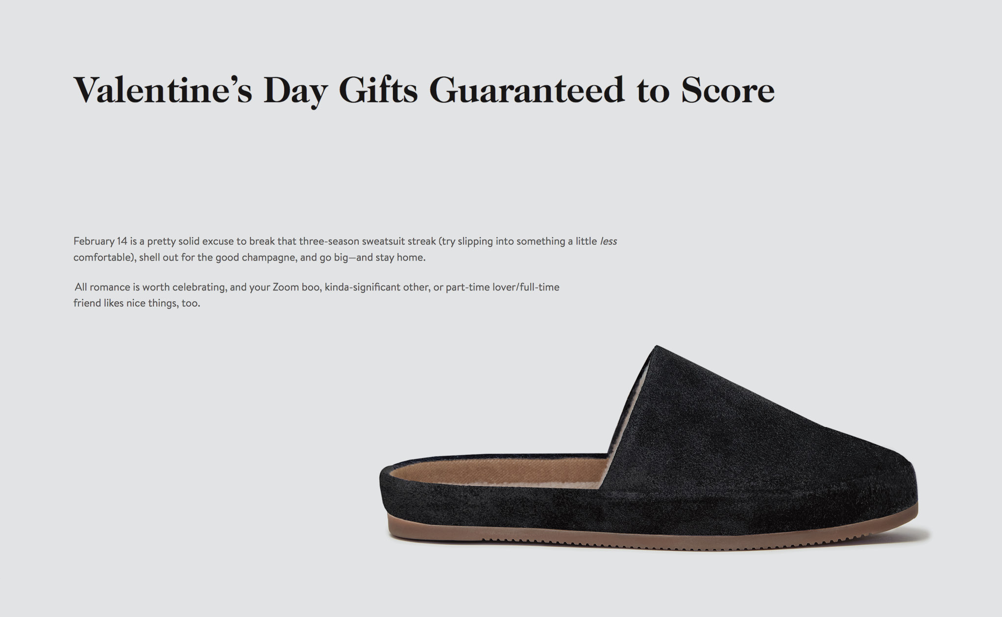 Mens Slippers - Goop - Valentines Day Gifts Guide