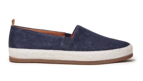 Mens Blue Espadrilles in Slate Suede