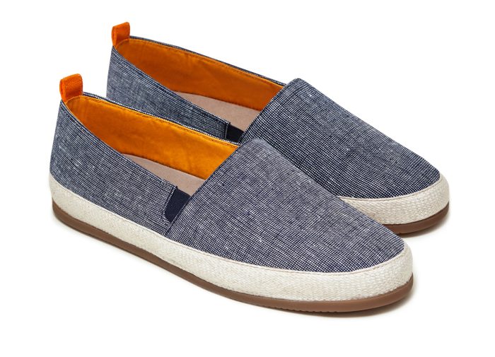 Mens Espadrilles in Navy Weave Linen | MULO shoes