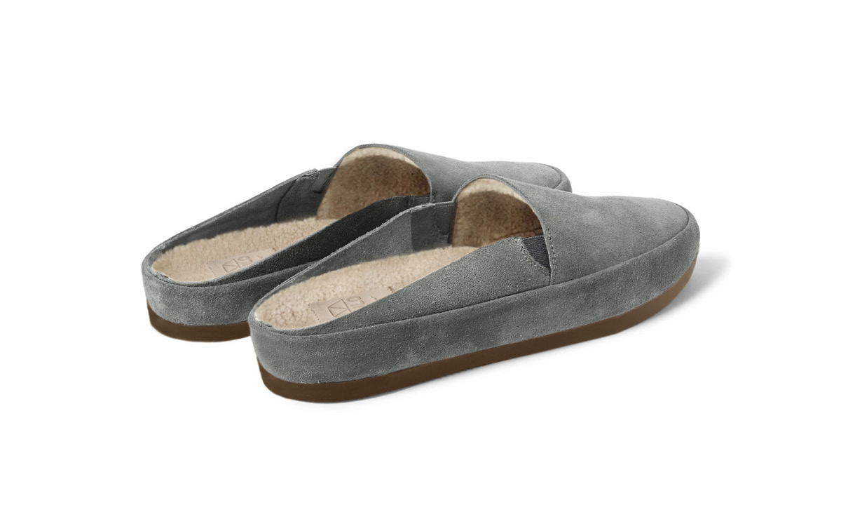 Mens Slippers in Grey Suede | MULO shoes