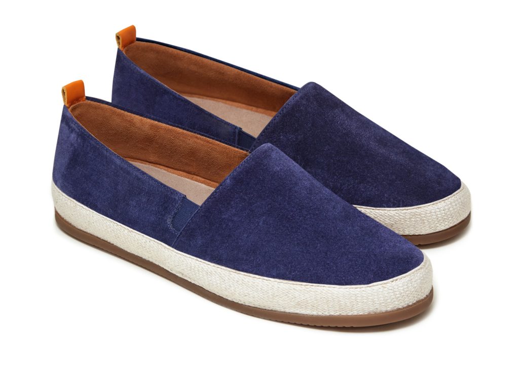 Mens Designer Espadrilles in Navy Suede | MULO shoes