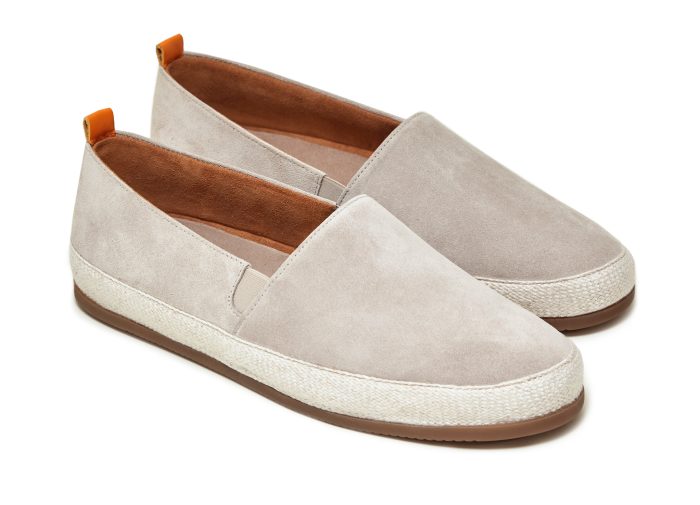 Men's White Espadrilles in Suede