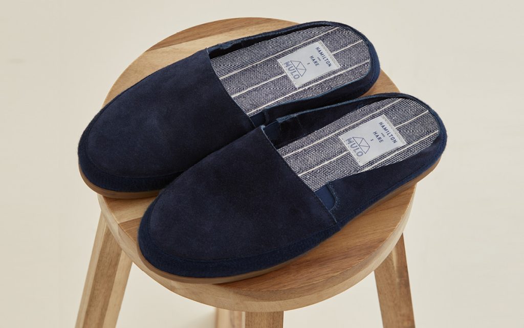 MULO x Hamilton and Hare | Navy Suede Backless Slipper | Limited Edition