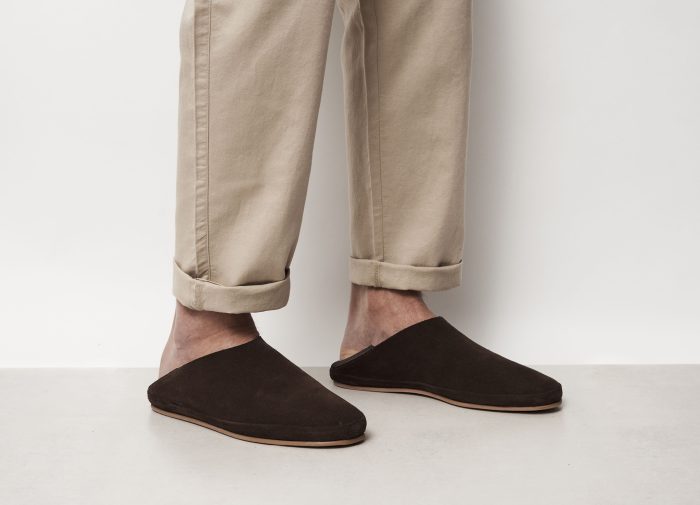 Dark Brown Suede Foldable Loafers