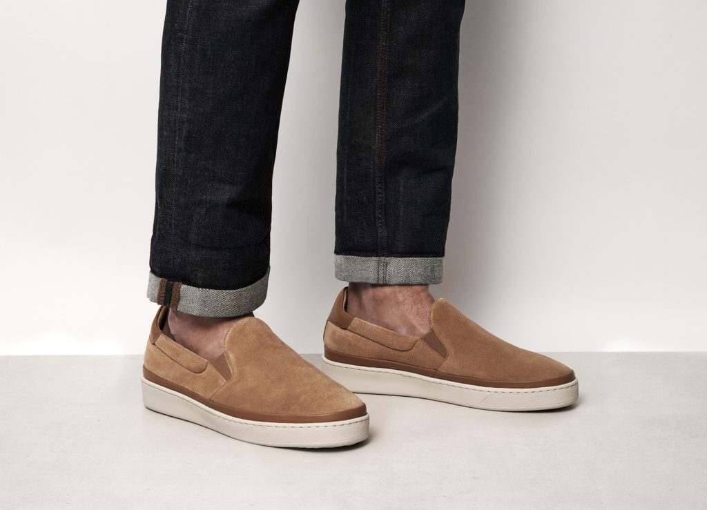 SlipOn Men's Sneakers in Dark Tan Italian Suede