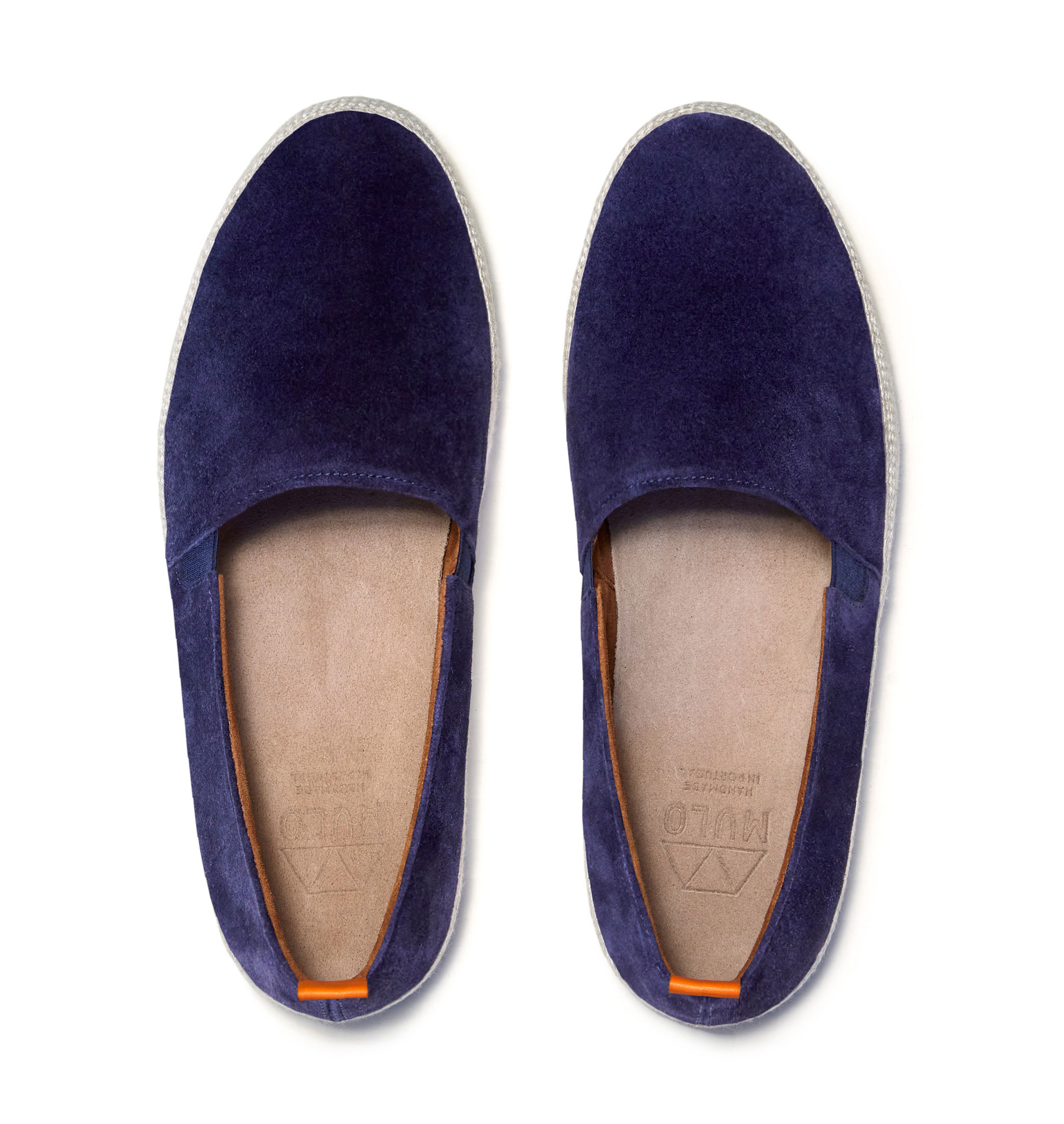blue leather espadrilles