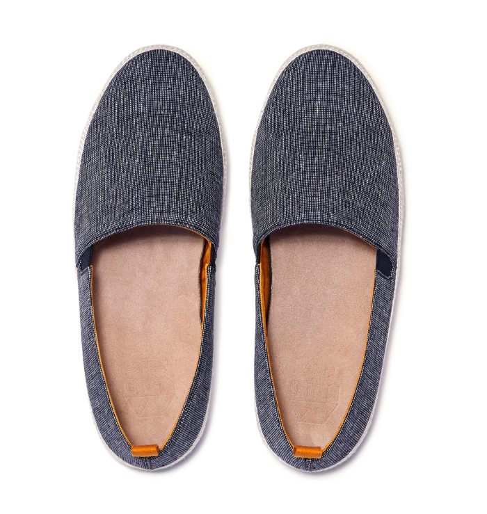 Navy Linen Espadrilles