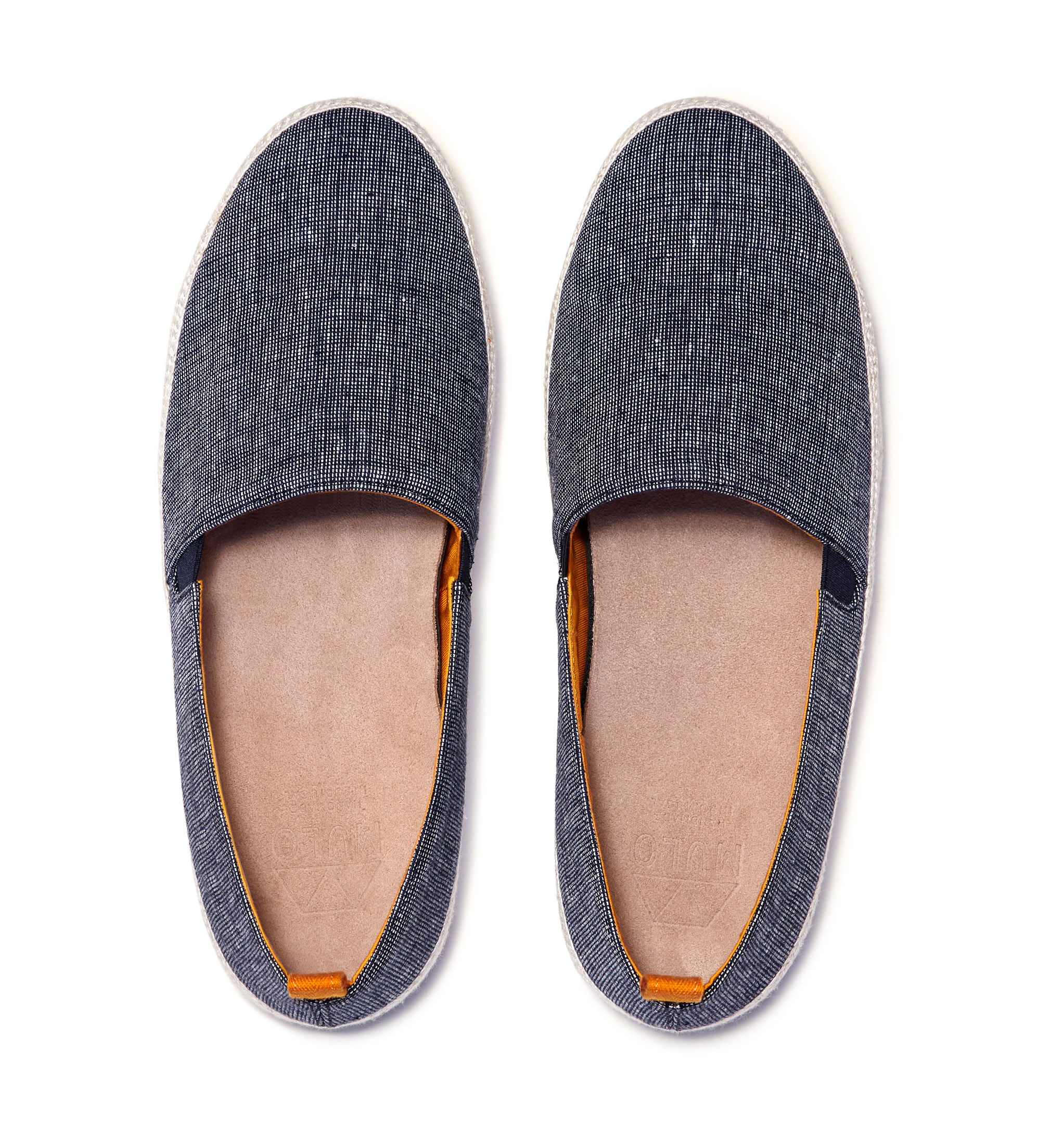 Mens Blue Espadrilles | MULO shoes | High-quality Navy Linen