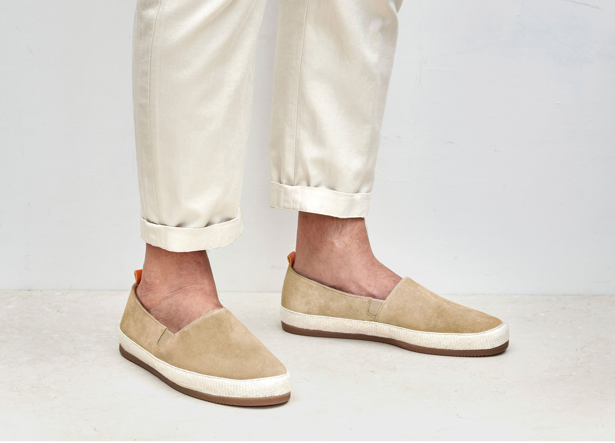 tan suede espadrilles