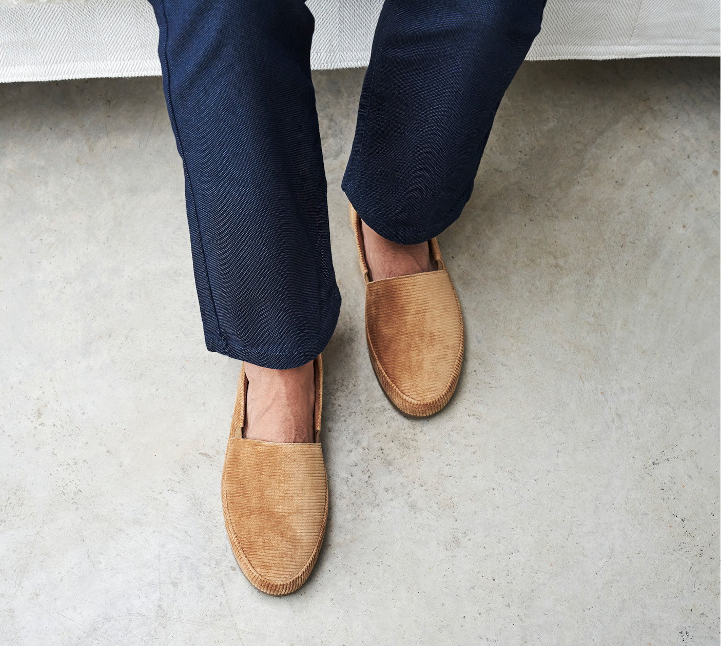 Camel Corduroy Slippers - Mens Slippers