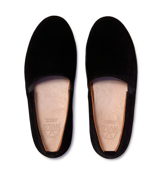 Black Leather Loafers for Men in Suede | MULO shoes