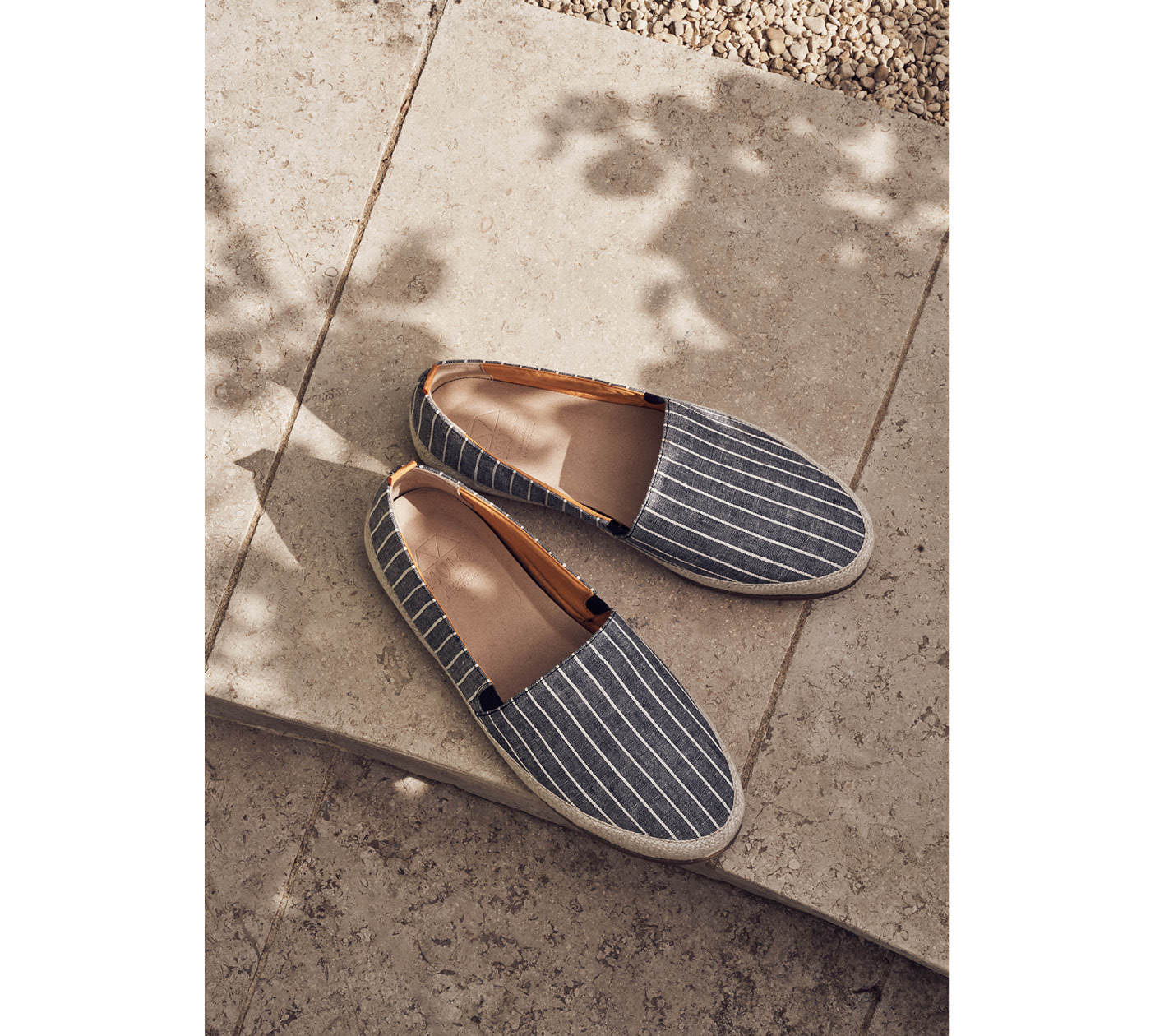 Mens Summer Shoes - Breton Striped Linen Espadrilles