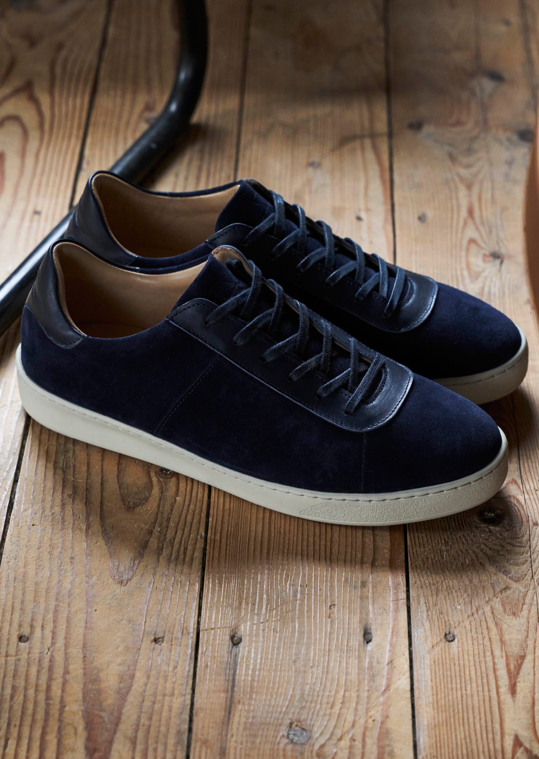 Dark Blue Suede Sneakers