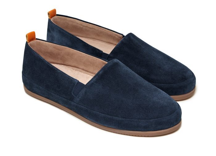 Navy Blue Suede Men's Loafers
