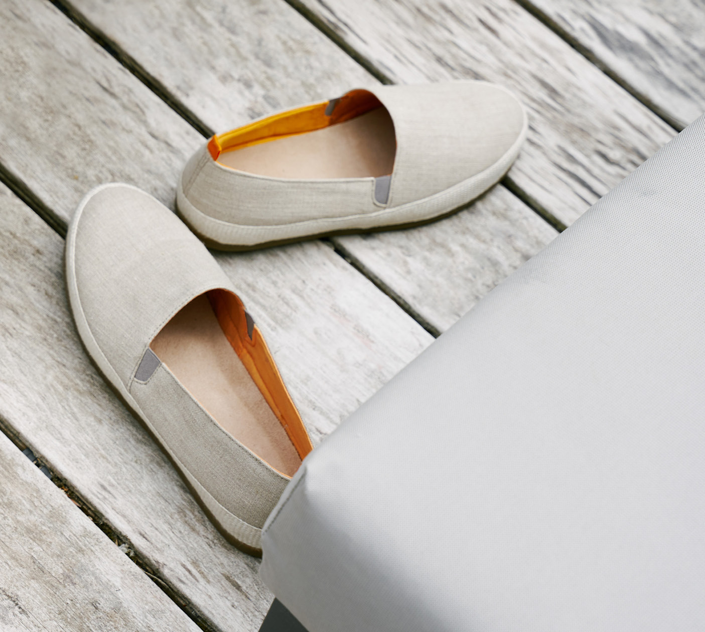 Poolside Style - New Beige Linen Espadrilles for Men