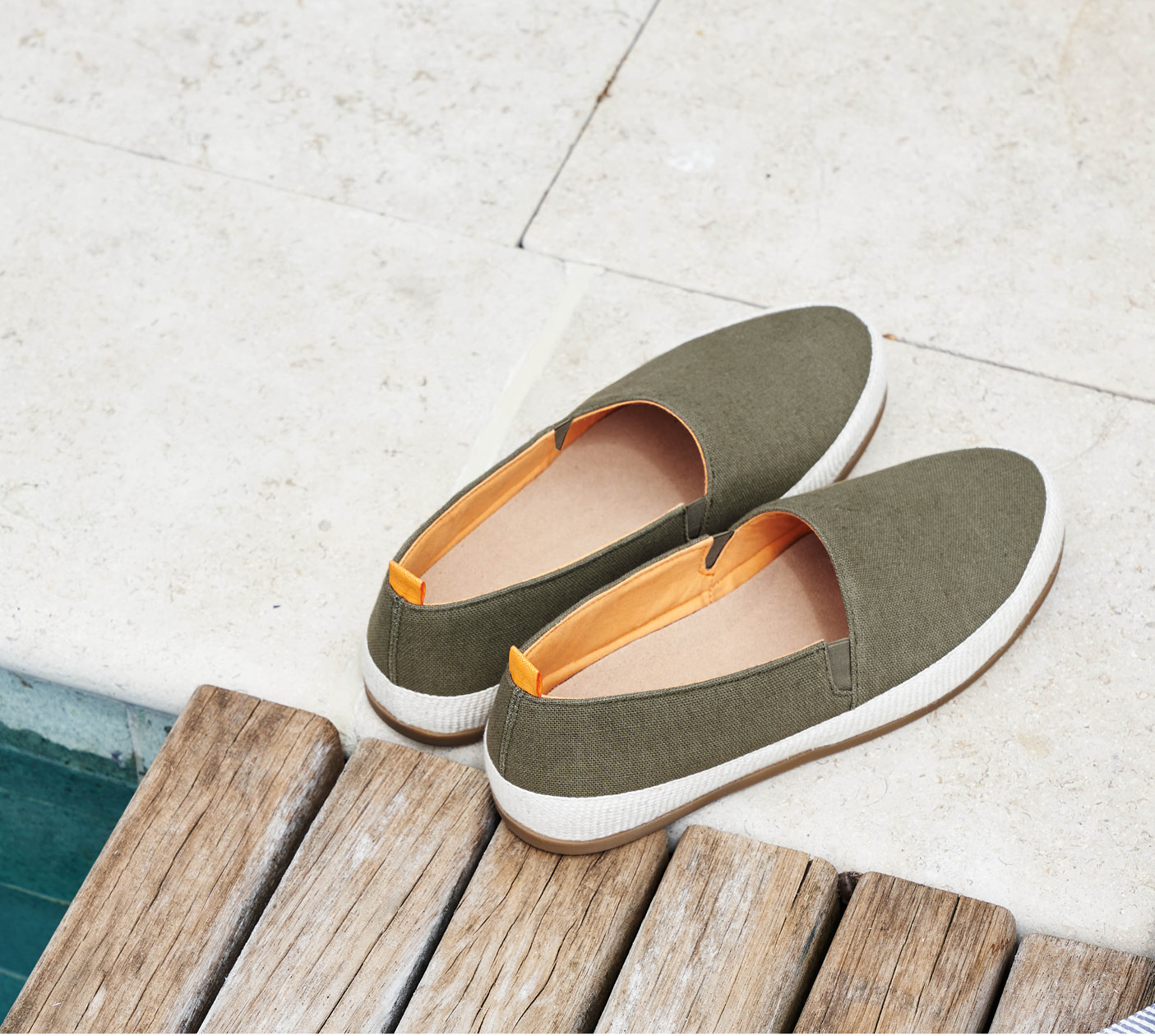 Poolside Style - New Linen Khaki Hemp Espadrilles for Men