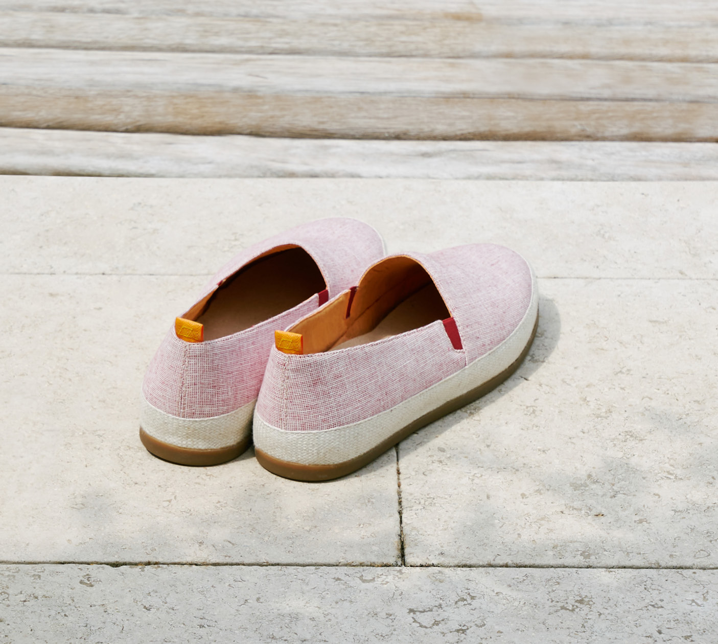 Poolside Style - New Linen Red Woven Espadrilles for Men