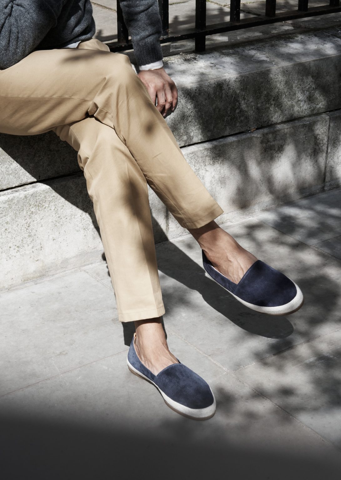Blue Espadrilles for Men | MULO Shoes | High-quality Suede Leather
