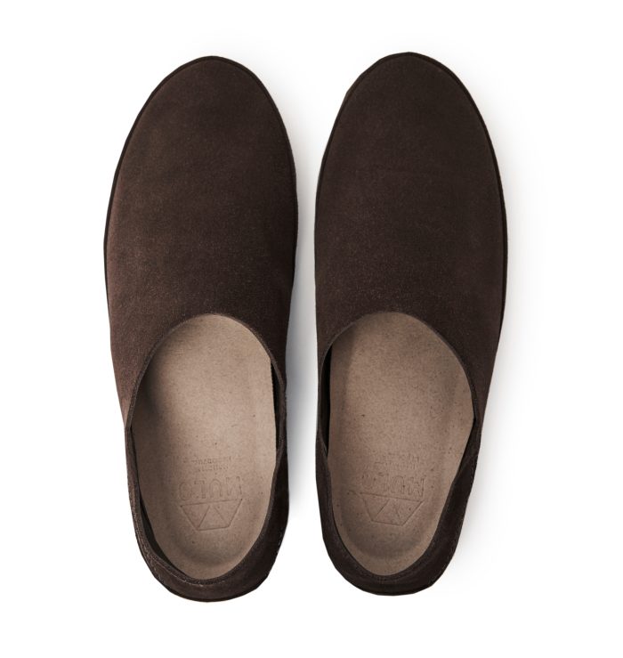 Soft Loafers Foldable in Dark Brown Suede for Men