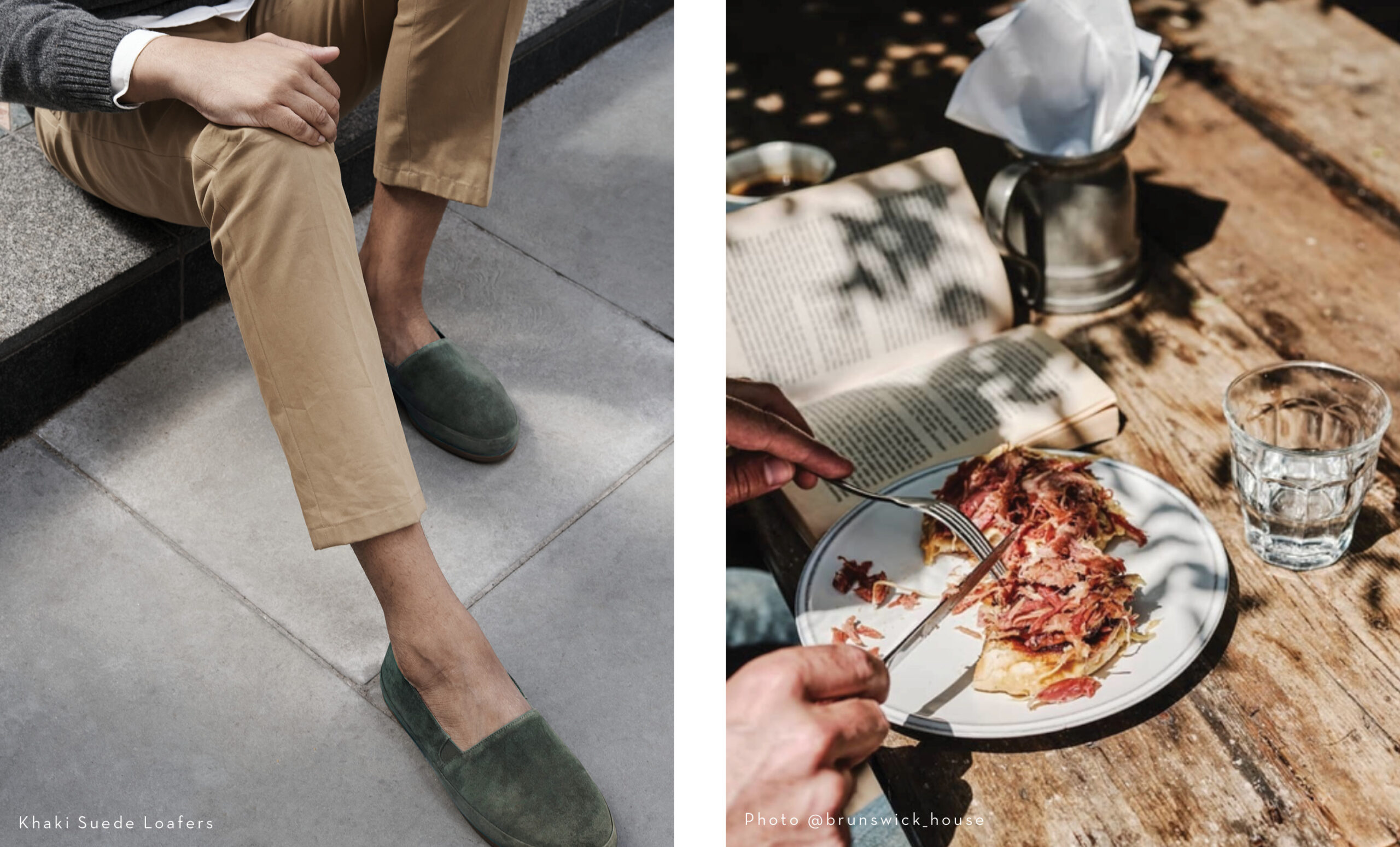 Stepping Out in Style - Khaki Suede Mens Loafers 