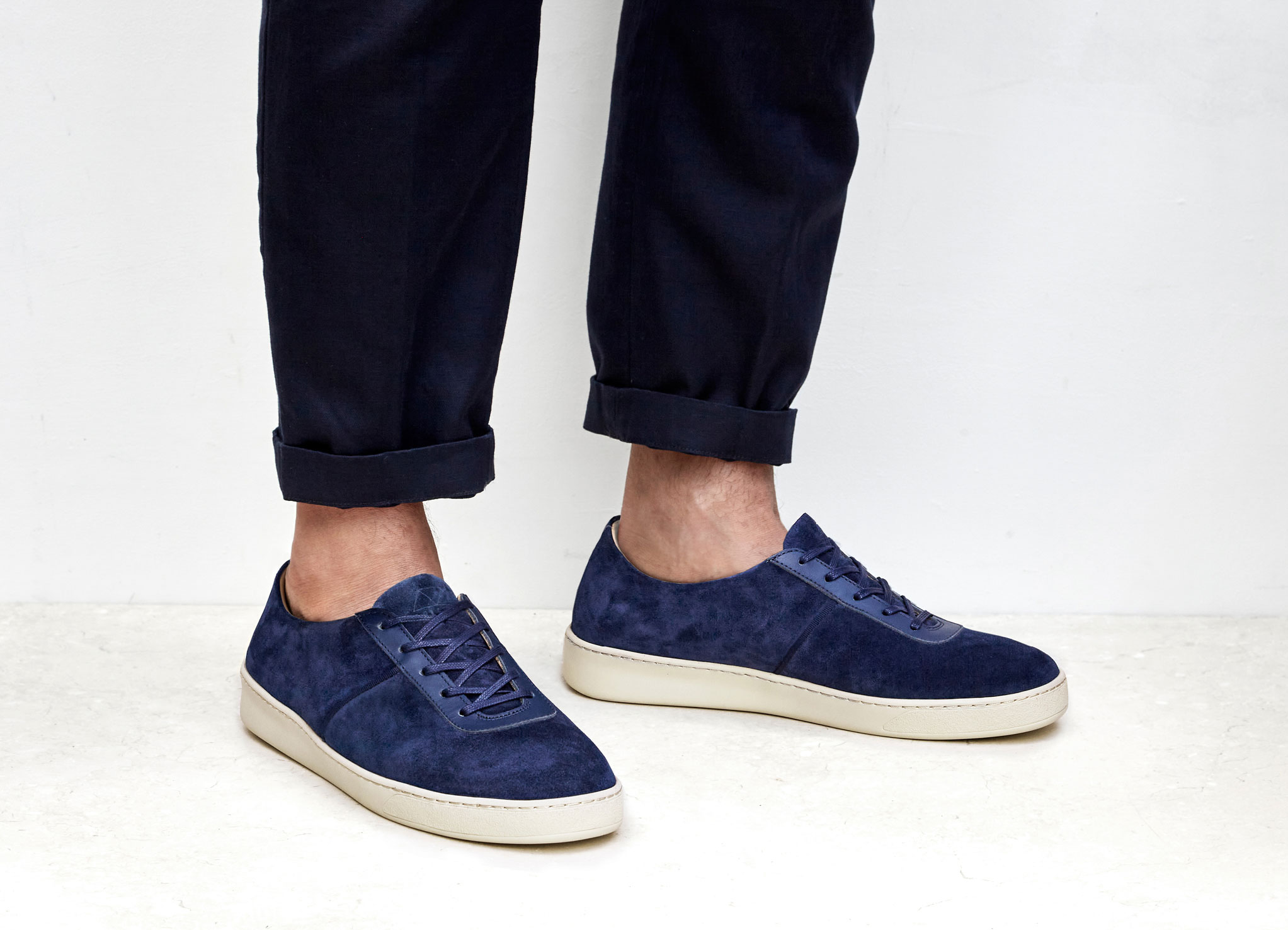 Blue Sneakers for Men | MULO Shoes | High-quality Navy Suede